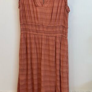 EUC Anthropologie terracotta pink dress size Large